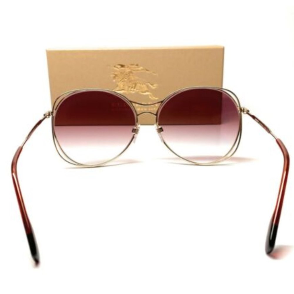 🔥NEW Burberry Women's Gold and Violet Sunglasses! - Picture 4 of 4